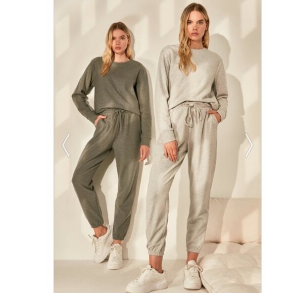 Gray Comfort Basic Knitted Sweatpants - Picture 3 of 10